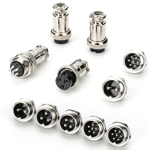 Gx16 8 pin không thấm nước hàng không cắm ổ cắm kết nối Đánh giá hiện tại cho cáp dây thiếc Brass liên hệ với Bộ chuyển đổi nhựa - Product Image 1