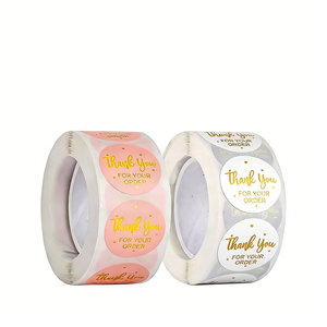 Tarjetas de Agradecimiento de Papel Coloridas con Impresión Personalizada, Pegatinas y Tarjetas de Agradecimiento para Pequeñas Empresas - Product Image 6