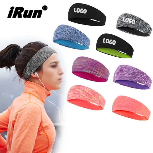 Irun tiara para esportes, faixa de cabelo estampada para yoga, secagem rápida, feminina