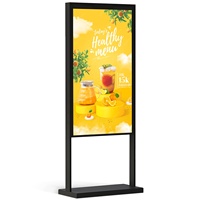 Pantalla Colgante AIYOS de 55 Pulgadas y 2500nits de Alto Brillo para Ventana, Señalización Digital de Doble Cara, Reproductor de Publicidad Legible Bajo la Luz Solar
