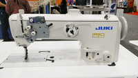Nouvelle machine à coudre industrielle à point unique Jukis LU-2810 avec pied marcheur composé, table et moteur servo