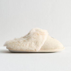 <span class=keywords><strong>Pantofole</strong></span> da donna in schiuma di memoria sfocata <span class=keywords><strong>con</strong></span> fodera in pelliccia sintetica spessa <span class=keywords><strong>pantofole</strong></span> da mulo ricamate <span class=keywords><strong>con</strong></span> salsiccia - Product Image 4