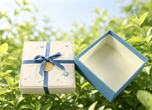Rigid lid and base gift <b>box</b> made of high quality cardboard with die cutting lamination and gold stamping process - Product Image 4