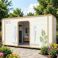 Cabine de luxe préfabriquée modulaire, installation sanitaire de haute technologie, toilettes mobiles haut de gamme personnalisées