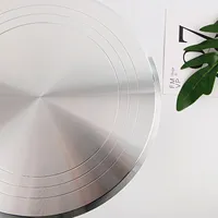 Plateau tournant pour gâteaux, table de décoration de gâteaux, outils de pâtisserie ménagers, plateau tournant de décoration DIY, 10 pouces/12 pouces, alliage d'aluminium