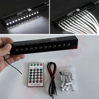 Kit de Luces LED Blancas de 6w para Techo con Efecto de Lluvia de Estrellas, 12 Orificios, Control Remoto por Aplicación, Modificación de Luz de Fibra Óptica, Cielo Estrellado para Auto