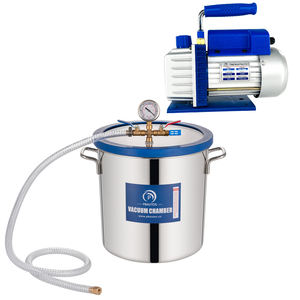 P pbautos 5 גלון ואקום סילוק גזים תא + 3 cfm יחיד משאבה degassing סיליקון - Product Image 1