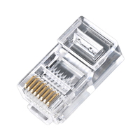 Haute qualité Cat5e plaqué or RJ45 8P8C prise Transparent PC RJ45 connecteur prix compétitif usine directe accessoire