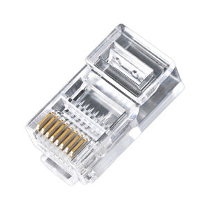 Haute qualité Cat5e plaqué or RJ45 8P8C prise Transparent <span class=keywords><strong>PC</strong></span> RJ45 connecteur prix compétitif usine directe accessoire - Product Image 2