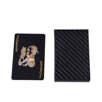 Cartes à jouer en PVC noir et or personnalisées, directement de l'usine, durables, imperméables, écologiques, cartes de poker de luxe avec feuille d'or pour les fêtes