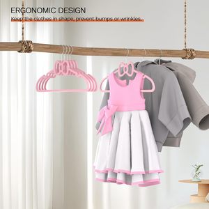 Cute Butterfly Bow Design Kids Hanger High Quality PET <b>Plastic</b> for Wardrobe & Bathroom Use Pink Children's Clothes Hanger - Product Image 5