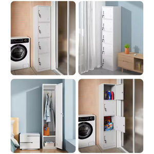 Casier en métal pour porte battante personnalisé Casier en acier de bureau moderne avec serrure à clé Nouveau design de structure assemblée - Product Image 6