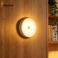 Lampe de nuit LED rechargeable à détecteur de mouvement, solaire, USB, sans fil, magnétique, pour armoire, escalier, placard, mur, intérieur