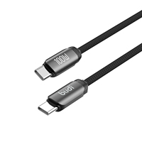 Cable Budi de 100w, 1.2m (3 pies), con Chip E-marker, Carga Rápida PD, Tejido Denso, 480mbps, Sincronización Rápida de Datos, USB-C a USB-C, para Carga y Transferencia de Archivos