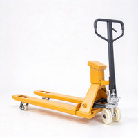 Chariot à palettes manuel avec balance intégrée 2T, transpalette de pesage haute précision, division 0,1 kg pour le contrôle du poids des marchandises