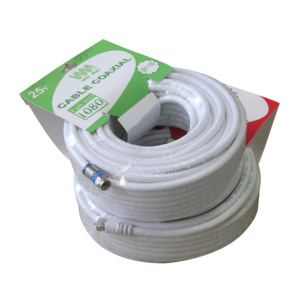 Cable de <span class=keywords><strong>Antena</strong></span> de TV Coaxial con Revestimiento de PVC para Proyector de Cine en Casa, Monitor y <span class=keywords><strong>HDTV</strong></span> - Conectores Macho/Hembra, Resolución 4K/8K - Product Image 2