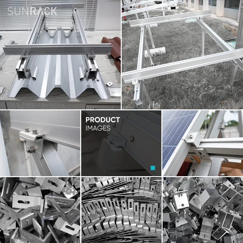 태양광금속 재료가 통합된 Sunrack 하이 퀄리티 금속 지붕 시트 태양광발전 시스템 솔루션