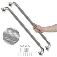 Barre d'appui murale en acier inoxydable, finition chromée, 50 cm, antidérapante, durable, pour douche et toilettes, support handicapés et personnes âgées