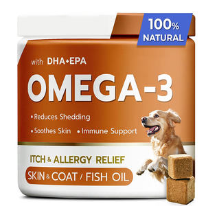 Huile de poisson oméga <span class=keywords><strong>3</strong></span> 6 9 à mâcher pour chiens, soulagement des démangeaisons, des allergies, santé des articulations, santé de la peau, huile de saumon d'Alaska, complément alimentaire pour animaux de compagnie avec acides gras EPA DHA - Product Image 6