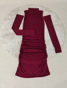 <span class=keywords><strong>Abito</strong></span> da donna stile seducente con maniche a cintura, collo alto, linea ad A, modello Spice Girl, che valorizza le forme. - Product Image 6