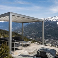 2026 Neues Design Verstecktes Entwässerungssystem 3x4m Verstellbare Lamellen Moderne Garten-Restaurant Outdoor-Aluminiumstruktur Pergola