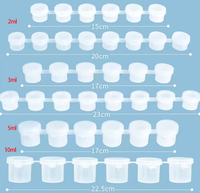 Pots de peinture vides réutilisables en plastique blanc, mini, 2/3/5/10 ml, 6/8 compartiments
