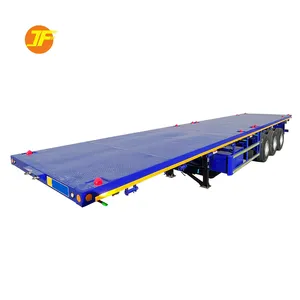 4 Axles Heavy Duty 40ft Container Flatbed Semi Trailer Truck For Sale