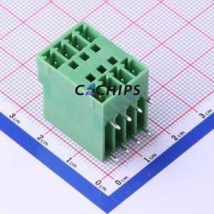 KF2EDGRH-3.81-2*4P Plug-in Terminal Block Bent Lead Through Hole,P=3.81mm Board-to-Board / Socket - Closed 2x4P 3.81mm Green - Product Image 1