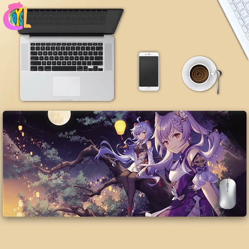 Genshin Impact new Large Gaming fashion Mouse Pad Grosso Estendido Mousepad Office Desk Pad com Pano Liso para Trabalho e Jogos