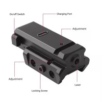 Mini viseur point rouge sur mesure, étanche, portable, compact, en alliage d'aluminium durable, rechargeable, avec calibration réglable