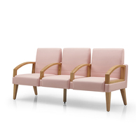 Banc de salle d'attente moderne en métal pour aéroport, salon VIP, terminal, banque, hôtel, zone de réception, avec structure en poutre, 2, 3, 4, 5 places