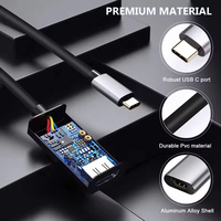 Cable USB Tipo C a Coaxial de Par Trenzado, Chapado en Oro, PVC, para Computadora, Laptop, Tablet, Monitor, Proyector, HDTV 4K 1080P
