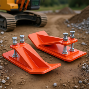 Protections de bord de godet de tracteur Orange, 2 pièces, pour côtés de godet, accessoires de machines de construction robustes - Product Image 2