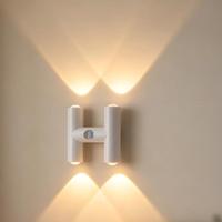 Nouvelle lampe murale magnétique, lumière d'ambiance colorée, veilleuse rechargeable, éclairage bidirectionnel en forme de H, double lumière en forme d'œil de chat