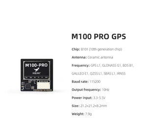 HGLRC M100Pro 5883 GPS modülü pusula seramik anten ile gemide Led ekran 21x21mm Rc uçak <span class=keywords><strong>Fpv</strong></span> için uzun menzilli - Product Image 6