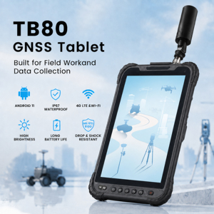 Collecteur de données sur le terrain A&I TB80 avec précision au <span class=keywords><strong>centimètre</strong></span> près, module de positionnement haute précision intégré, tablette GNSS robuste - Product Image 2