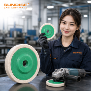Disques de polissage en feutre de laine SUNRISE - Abrasifs pour le polissage/le lustrage du métal industriel, de l'aluminium, finition miroir - Durée de vie de 3 ans - Product Image 1