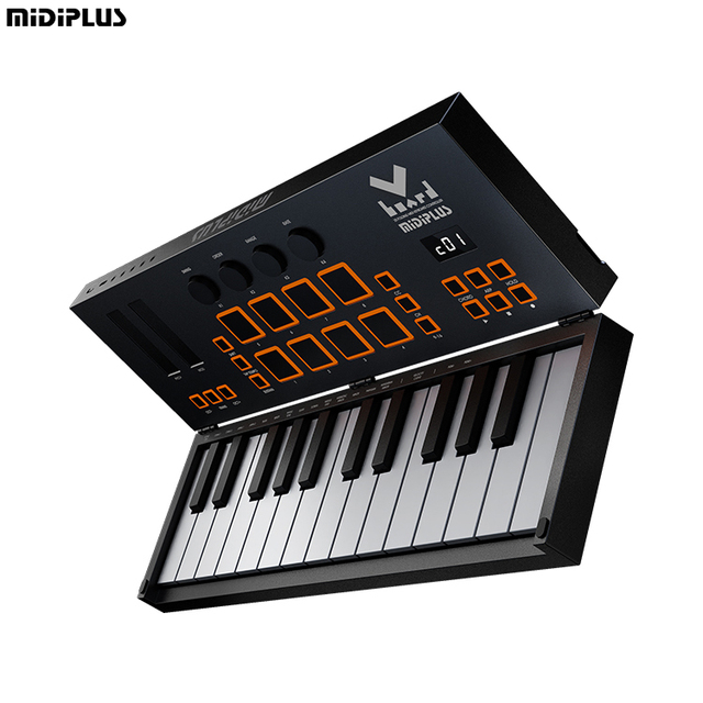 Midiplus VBOARD 25 Mini Portable Wireless Folding MIDI Keyboard 25 Key USB With Drum Pad MIDI Keyboard Controller