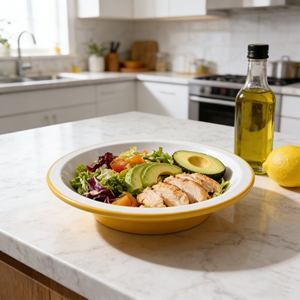 Bols de service jaunes en mélamine, compatibles lave-vaisselle, grands bols à salade, bols de service pour fruits, pop-corn, chips - Product Image 4