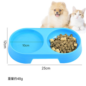 Venta directa de fábrica de comederos para mascotas, comederos de plástico para perros, comederos de doble boca en colores pastel, para alimentación y bebida. - Product Image 2