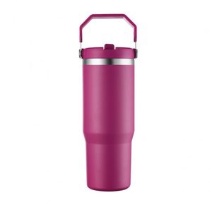 Gobelet isotherme de voyage pour voiture en acier inoxydable 304 de haute qualité, 20 oz et 30 oz, avec poignée, personnalisable avec logo - Product Image 5