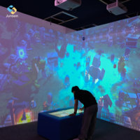 Table de jeu interactive tactile pour peinture murale avec projecteur et logiciel système, projection 3D sur table