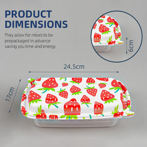 アメリカンスタイルラミネートフィルムランチボックス特注ロゴとデザインアウターパッケージ個人用食事準備容器 - Product Image 2