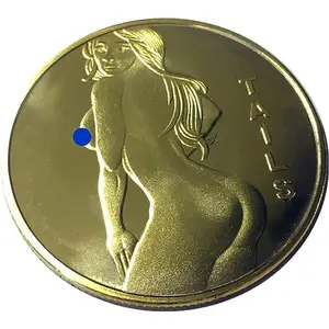 New Adult Challenge Vergoldete Kunst Lucky Girl Travel Sexy Frau Münzen Benutzer definierte Gedenkmünze aus echtem Gold