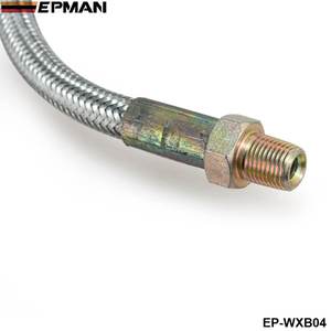EPMAN Universal trenzado de acero inoxidable 36 "T25/T28 <span class=keywords><strong>Turbo</strong></span> Entrada de aceite línea de alimentación para <span class=keywords><strong>Honda</strong></span> <span class=keywords><strong>CIVIC</strong></span> D15/<span class=keywords><strong>D16</strong></span> EG/EK - Product Image 4