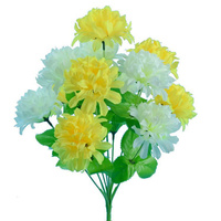 Bouquet de fleurs artificielles décoratives en soie, 12 têtes, pour les fêtes, vente en gros