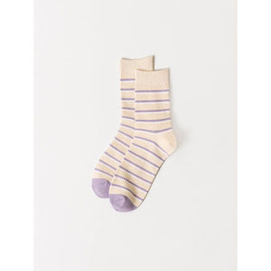 Colore B calzini femminili a collo lungo stile stile stile cartone animato a lunga lunghezza stile stile stile stile donna a righe in seta invernale - Product Image 1