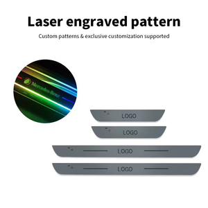 Iluminación LED para Interior de coche personalizada, proyector de logotipo en movimiento, lámpara de alféizar de puerta, placa de bienvenida, Protector DE LUZ DE Pedal para puertas de coche - Product Image 4