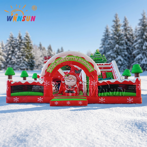 WINSUN <b>Large</b> <b>Inflatable</b> Christmas Castle <b>Inflatable</b> Trampoline - Product Image 1