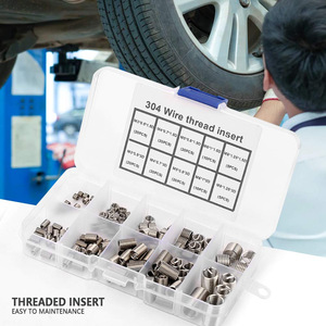 304 Stainless Steel <b>Thread</b> <b>Insert</b> Metric Coarse 150Pcs Boxed Repair Sleeve - Product Image 1